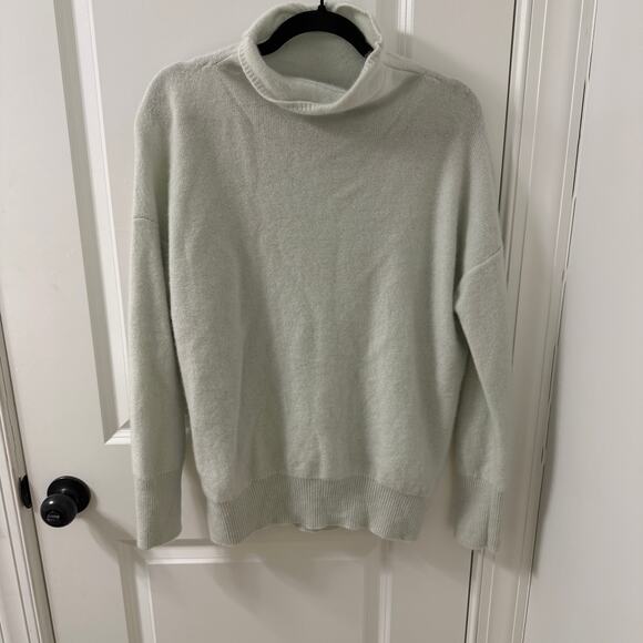 VINCE M $445 Plush Cashmere Funnel-Neck Sweater - Picture 3 of 8